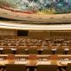 Uma das várias salas de reunião na sede europeia da ONU, em Genebra/ Reprodução
